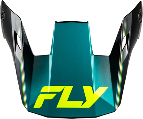 Fly Racing - Fly Racing Visor for Rayce Repeat Helmets - Black/Teal/Hi-Viz - XL - 73-8623VX