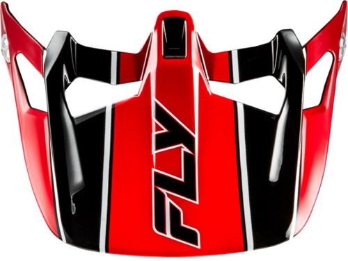 Fly Racing - Fly Racing Visor for Werx-R Flow Carbon Helmets - Black/Red - 73-9231V