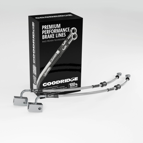Goodridge - Goodridge GR Powersports SS Race Front Brake Line Kit - Stainless Steel - Clear - KW0655-2FC
