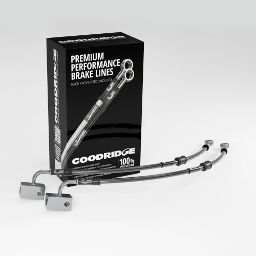 Goodridge - Goodridge GR Powersports SS Race Front Brake Line Kit - Stainless Steel - Black - KW0655-2FC-BK