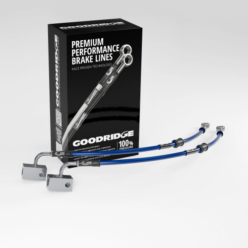 Goodridge - Goodridge GR Powersports SS Race Front Brake Line Kit - Electric Blue - KW0655-2FC-EB