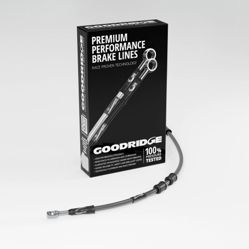 Goodridge - Goodridge GR Powersports Clutch Line - Stainless Steel - Carbon - HN0802-1CC-CB