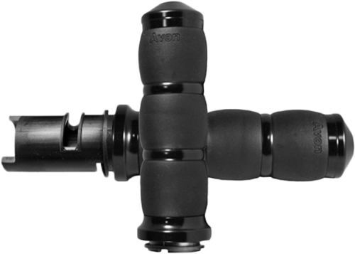 Avon Grips - Avon Grips Velvet Air Cushion Grips with Twist Grip Throttle - Black - AIR-96-F24