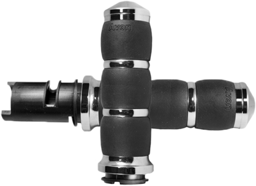 Avon Grips - Avon Grips Velvet Air Cushion Grips with Twist Grip Throttle - Chrome - AIR-93-F24