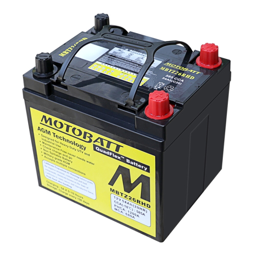 Motobatt - Motobatt Quadflex AGM 12V Battery - MBTZ26RHD - MBTZ26RHD
