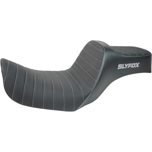 SLYFOX - SLYFOX Highnoon Seat - 11-1/2in. Front 7in. Rear - Smooth w/ Slip Stop and Gray Logo - 4694B-slyfox