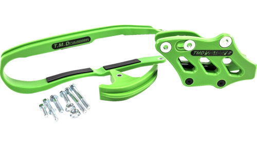 T.M. Designworks - T.M. Designworks Chain Guide and Slider Kit - Green - KCP-K12-GR