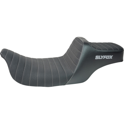 SLYFOX - SLYFOX Highnoon Seat - 11-1/2in. Front 7in. Rear - Smooth w/ Slip Stop and Gray Logo - 4702B-SlyFox