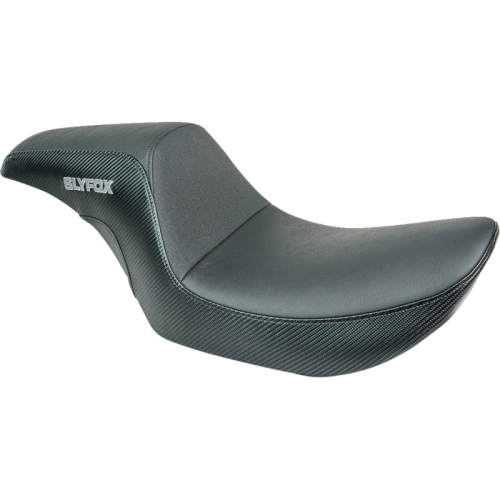 SLYFOX - SLYFOX Drifter Seat - 11in. Front 5-1/2in. Rear - Smooth Vinyl w/ Gray Logo - SlyFox4681B