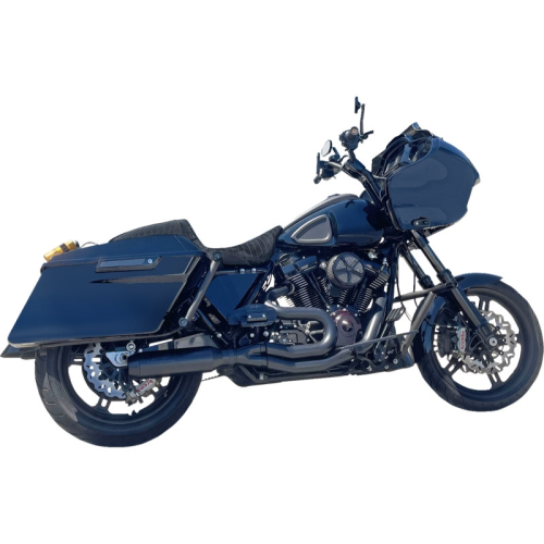 Bassani Manufacturing - Bassani Manufacturing Mid-Length Super Bike 2-Into-1 Exhaust System - Stainless Steel - 1F98B