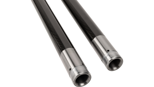 Custom Cycle - Custom Cycle 49mm Black Carbon Fiber Fork Tubes - 27.875in. - 716005