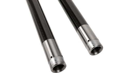 Custom Cycle - Custom Cycle 49mm Black Carbon Fiber Fork Tubes - 22.875in. - 716006