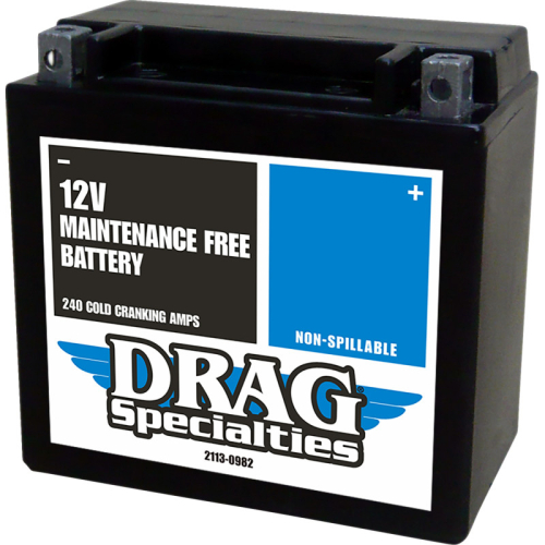 Drag Specialties - Drag Specialties AGM Maintenance-Free Battery - 2113-0982