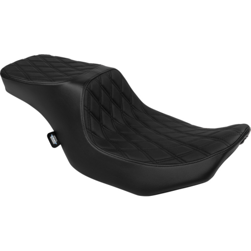 Drag Specialties - Drag Specialties Performance Predator 2-Up Seat - Double Diamond - Black Thread - 0801-1948