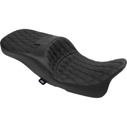 Drag Specialties - Drag Specialties Extended Reach Freedom Touring Seat - Double Diamond - Black Thread - 0801-1980