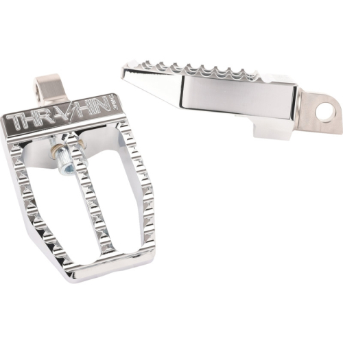 Thrashin Supply Company - Thrashin Supply Company Militant Male-Mount Footpegs - Chrome - TSC-2019-3-D