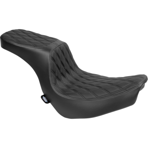 Drag Specialties - Drag Specialties Performance Predator 2-Up Seat - Double Diamond - Black Thread - 0802-1635