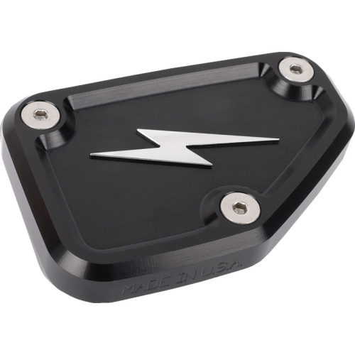 Thrashin Supply Company - Thrashin Supply Company Front Brake Master Cylinder Cover - Black Twice Cut - TSC-3178-4