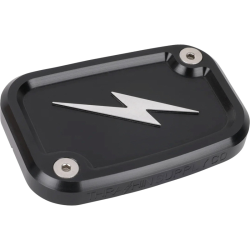 Thrashin Supply Company - Thrashin Supply Company Front Brake Master Cylinder Cover - Black Twice Cut - TSC-3176-4