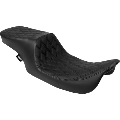 Drag Specialties - Drag Specialties Performance Predator 2-Up Seat - Double Diamond - Black Thread - 0801-1996