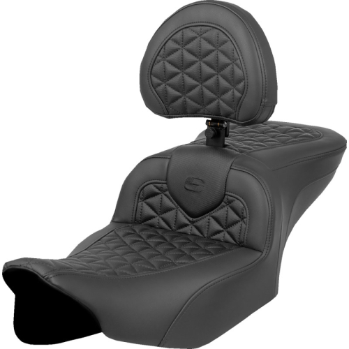 Saddlemen - Saddlemen Roadsofa Tri-Gripper Seat with Drivers Backrest - 823-07-210B0