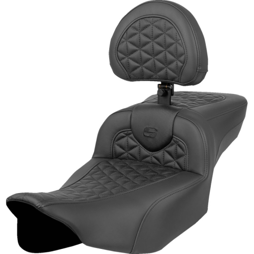 Saddlemen - Saddlemen Extended Reach Roadsofa Tri-Gripper Seat with Drivers Backrest - 823-07-211B0