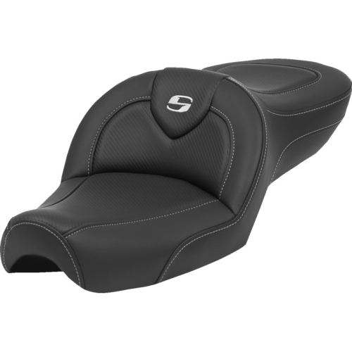 Saddlemen - Saddlemen Roadsofa CF Seat without Backrest - White Stitching - 879-03-185