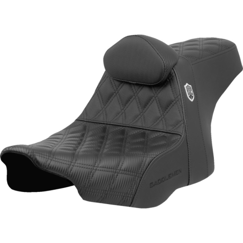 Saddlemen - Saddlemen Pro Series SDC Performance Gripper Seat with Driver Backrest - SC82307DB0