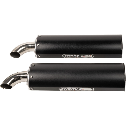 Trinity Racing - Trinity Racing Stage 5 Dual Exhaust System - Black Muffler - TR-4190D-BK
