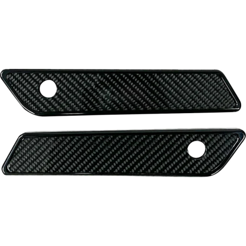 Pro-One Performance - Pro-One Performance Saddlebag Latch Ball-Milled Covers - Black - 104725B