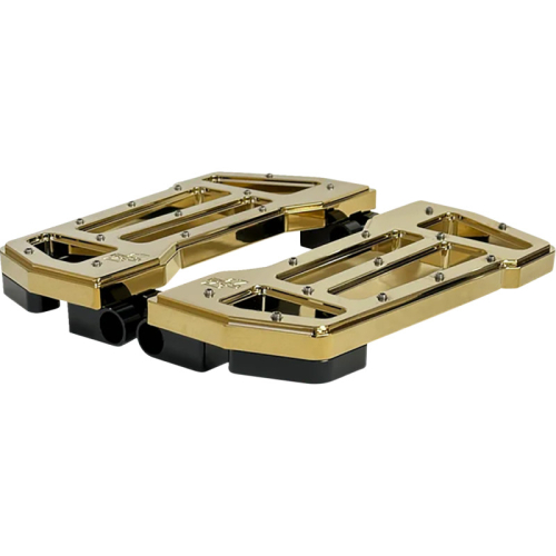 Pro-One Performance - Pro-One Performance 10in. Billet Driver Floorboards - Gold Titanium Nitride Coated - 500780TIN