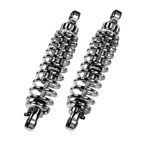 Bitubo - Bitubo WME0 Adjustable Twinshocks with Spring Preload - L.341mm. - Chrome - H0072WME03