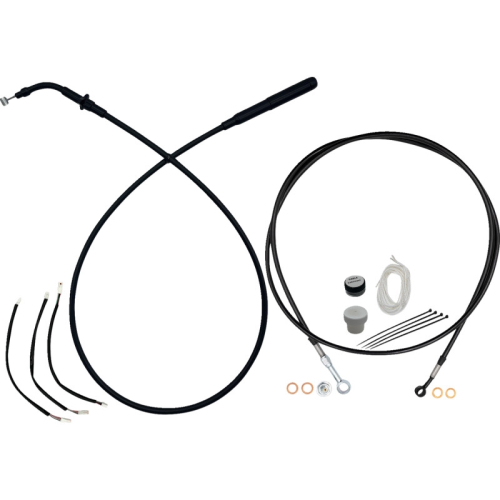 Fat Baggers, Inc. - Fat Baggers, Inc. EZ Install Upper Clutch Cable Kit - 12in. - Black - 249012-B