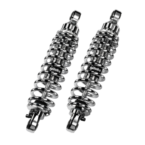 Bitubo - Bitubo WME4 Adjustable Twinshocks with Spring Preload - L.300mm. - Chrome - H0072WME43