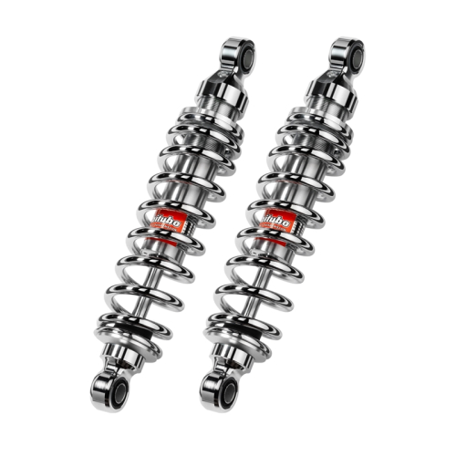 Bitubo - Bitubo WMB0 Adjustable Twinshocks with Spring Preload - L.371mm. - Chrome - H0061WMB03