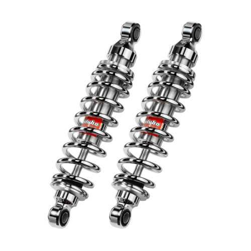 Bitubo - Bitubo WMB0 Adjustable Twinshocks with Spring Preload - L.349mm. - Chrome - G0029WMB03