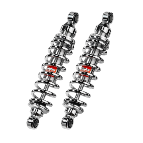 Bitubo - Bitubo WMB0 Adjustable Twinshocks with Spring Preload - L.351mm. - Chrome - H0062WMB03