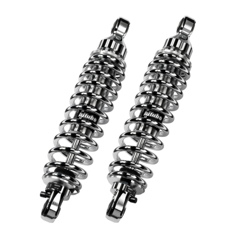 Bitubo - Bitubo WME0 Adjustable Twinshocks with Spring Preload - L.326mm. - Chrome - H0003WME03