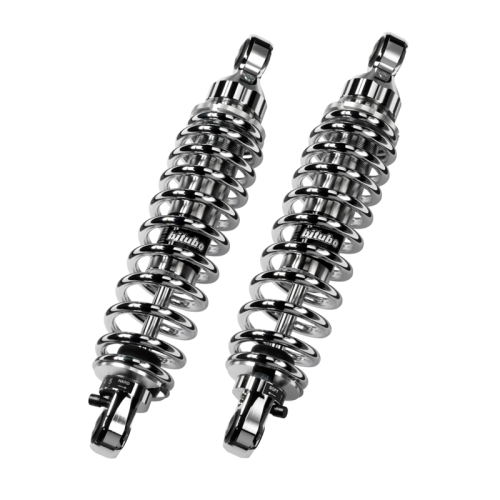 Bitubo - Bitubo WME0 Adjustable Twinshocks with Spring Preload - L.331mm. - Chrome - H0006WME03