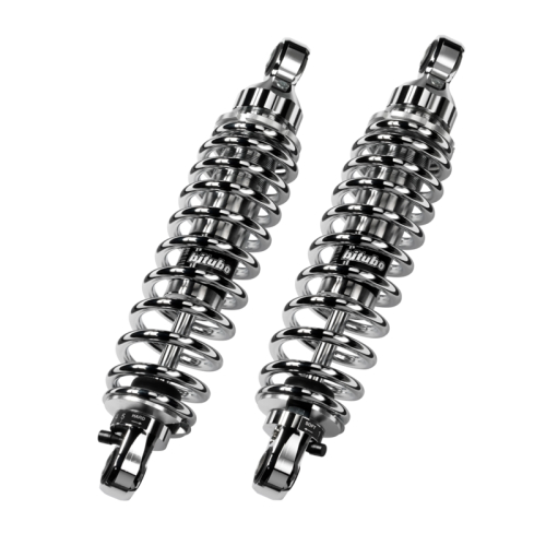 Bitubo - Bitubo WME0 Adjustable Twinshocks with Spring Preload - L.331mm. - Chrome - H0053WME03