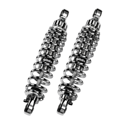 Bitubo - Bitubo WME0 Adjustable Twinshocks with Spring Preload - Chrome - G0016WME03