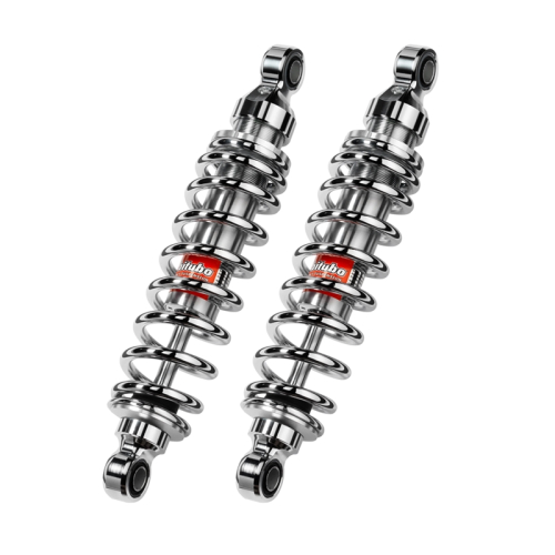Bitubo - Bitubo WMB0 Adjustable Twinshocks with Spring Preload - L.390mm. - Chrome - G0027WMB03