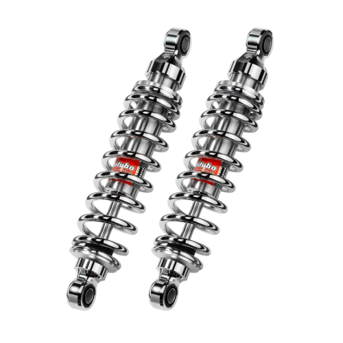 Bitubo - Bitubo WMB0 Adjustable Twinshocks with Spring Preload - L.354mm. - Chrome - G0030WMB03