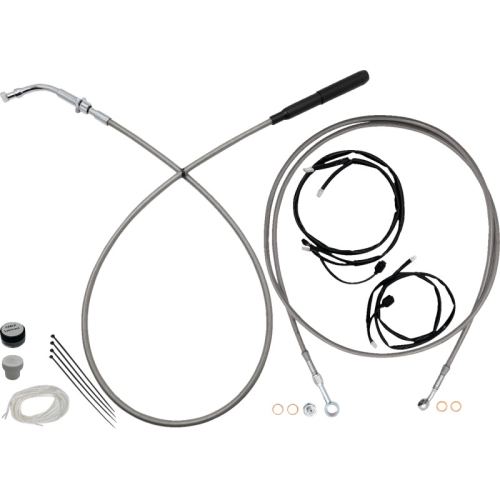 Fat Baggers, Inc. - Fat Baggers, Inc. EZ Install Upper Clutch Cable Kit - 13in. to 14in. - Chrome - 249014-C