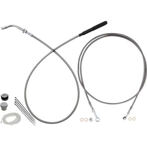 Fat Baggers, Inc. - Fat Baggers, Inc. EZ Install Upper Clutch Cable Kit - 14in. - Chrome - 249914-C