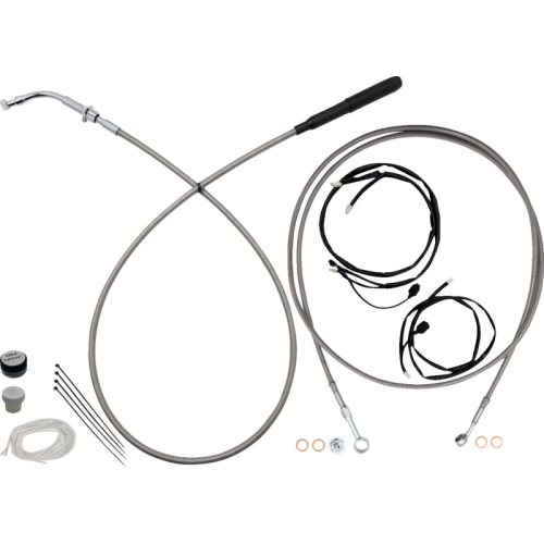 Fat Baggers, Inc. - Fat Baggers, Inc. EZ Install Upper Clutch Cable Kit - 16in. - Chrome - 249916-C