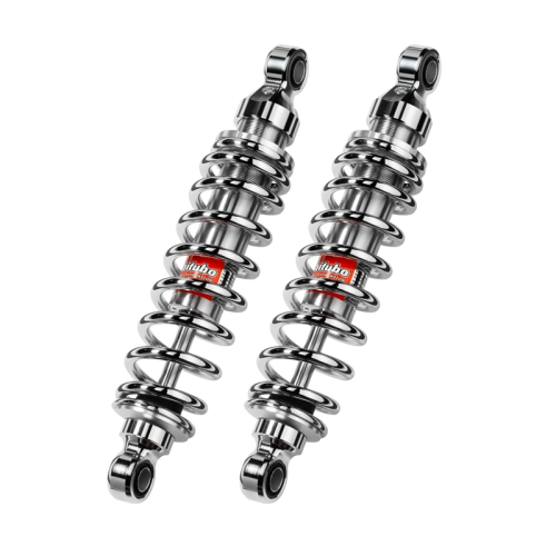 Bitubo - Bitubo WMB0 Adjustable Twinshocks with Spring Preload - L.326mm. - Chrome - H0003WMB03