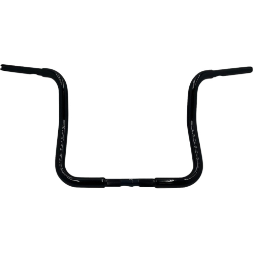 Fat Baggers, Inc. - Fat Baggers, Inc. 1-1/4in. Ez Install Reduced Reach Round Top Handlebar - Gloss Black - 903013-B