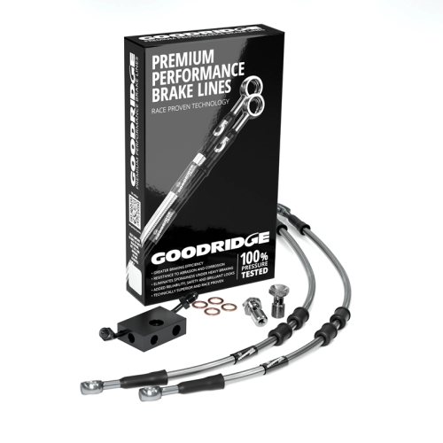 Goodridge - Goodridge GR Powersports SS Front Brake Line Kit - Stainless Steel - Clear - HD0105-2FC-CL4