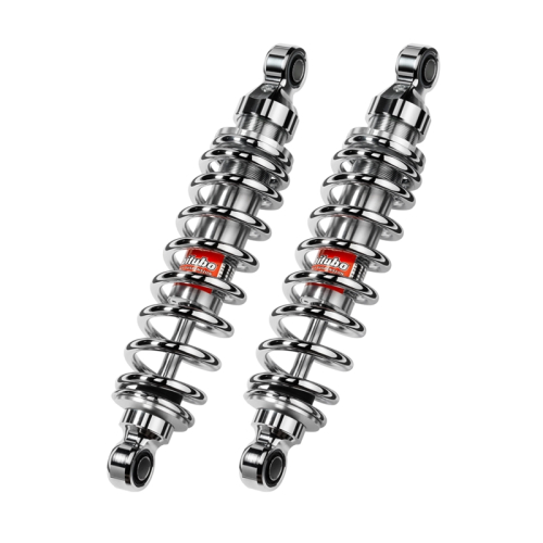 Bitubo - Bitubo WMB0 Adjustable Twinshocks with Spring Preload - L.411mm. - Chrome - H0011WMB03